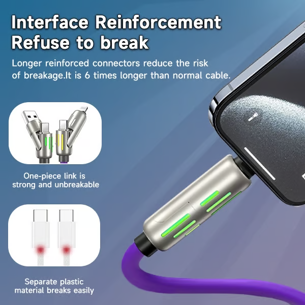 4-in-1 USB Charging Cable Fast Charging