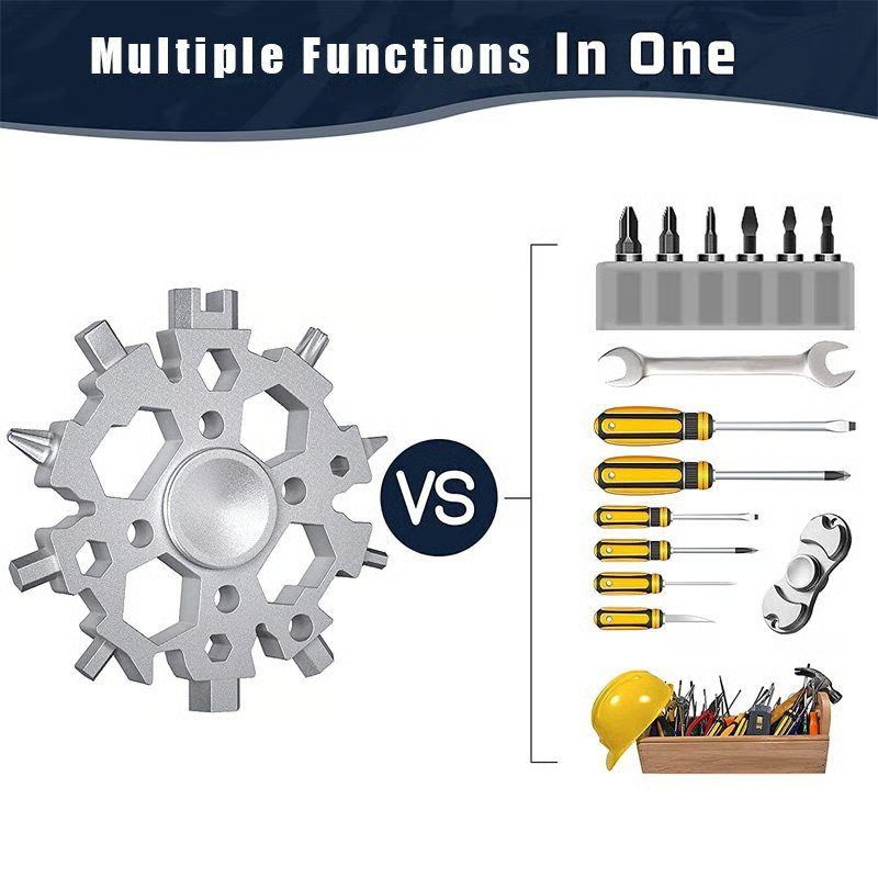 Last Day 49% OFF🔥Snowflake Fidget Spinner With 23-in-1 Multi-Tool🔧
