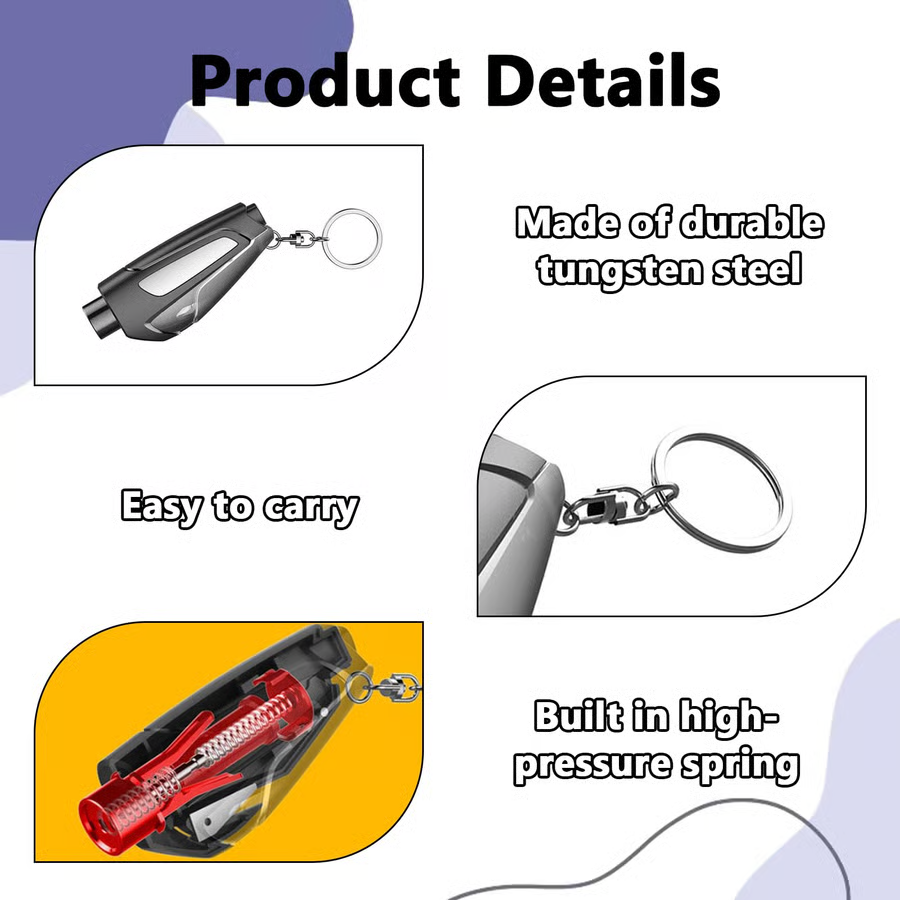Automotive Escape Tools Window Breaker & Seatbelt Cutter