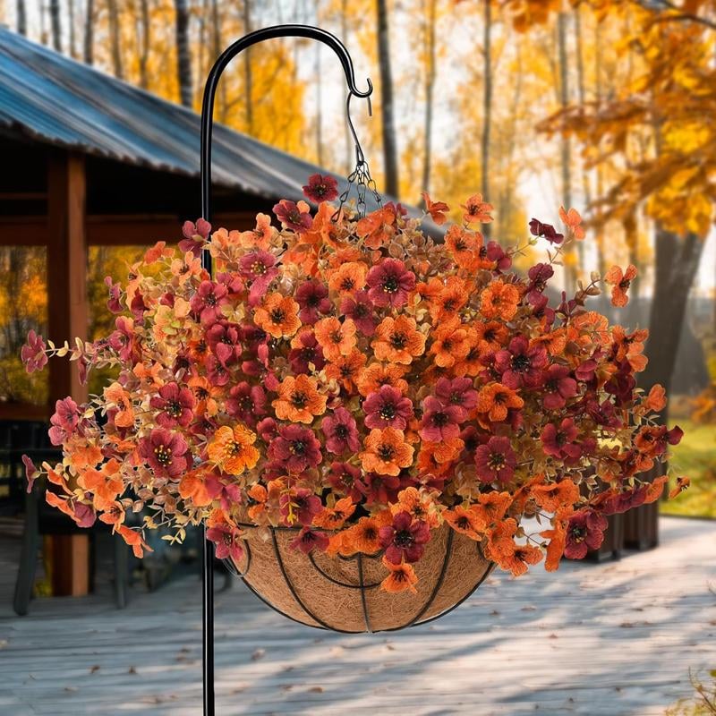 Artificial Outdoor Sunset Mums Flowers - UV resistant, Waterproof, Windproof