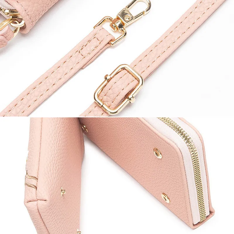Women Sling Cross-Body Wallet with Mobile Cell Phone Holder