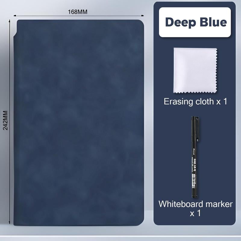 đEmbrink Reusable Whiteboard Notebook â Infinite Writing, Zero Waste(â¨Free Erasing Cloth & Whiteboard Marker)