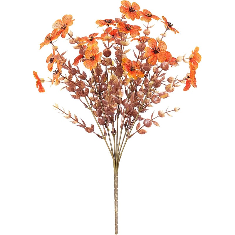 Artificial Outdoor Sunset Mums Flowers - UV resistant, Waterproof, Windproof