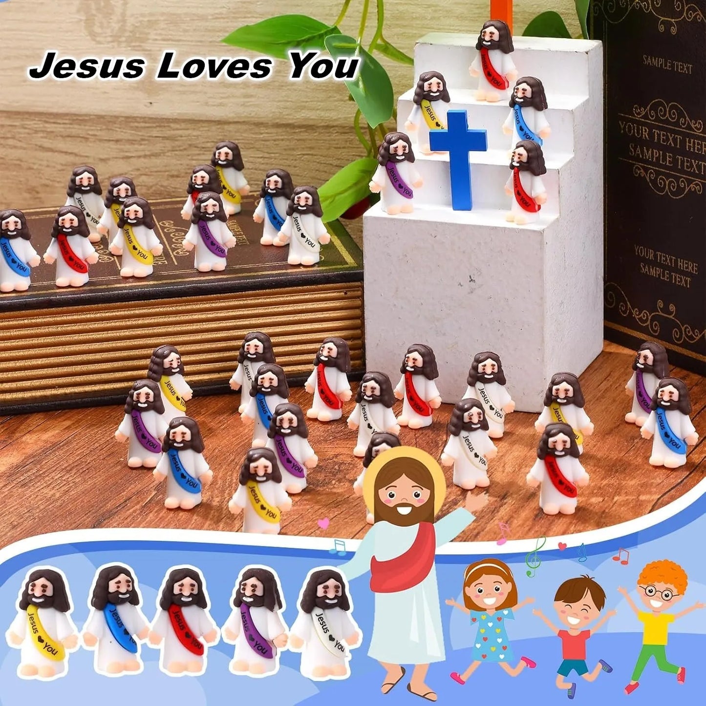 🔥Spread the Love of Jesus, Original Design Mini Jesus Figures✝️ - Jesus Loves You💖