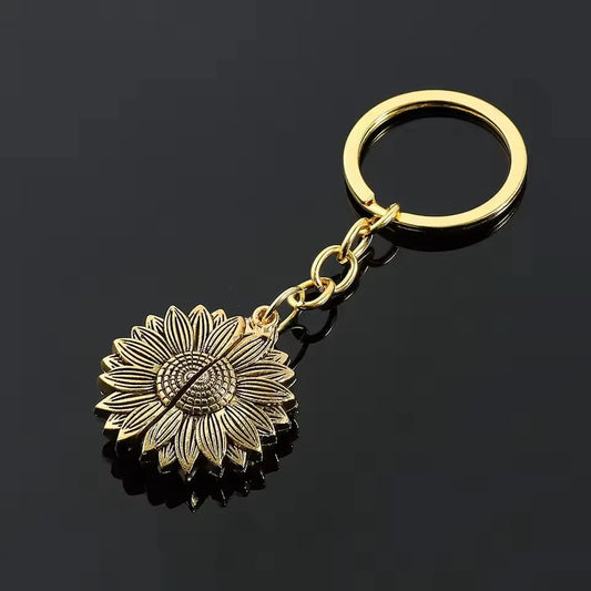 🌻 Sunflower Keychain Inspirational Gifts - “Keep Fcking Going”