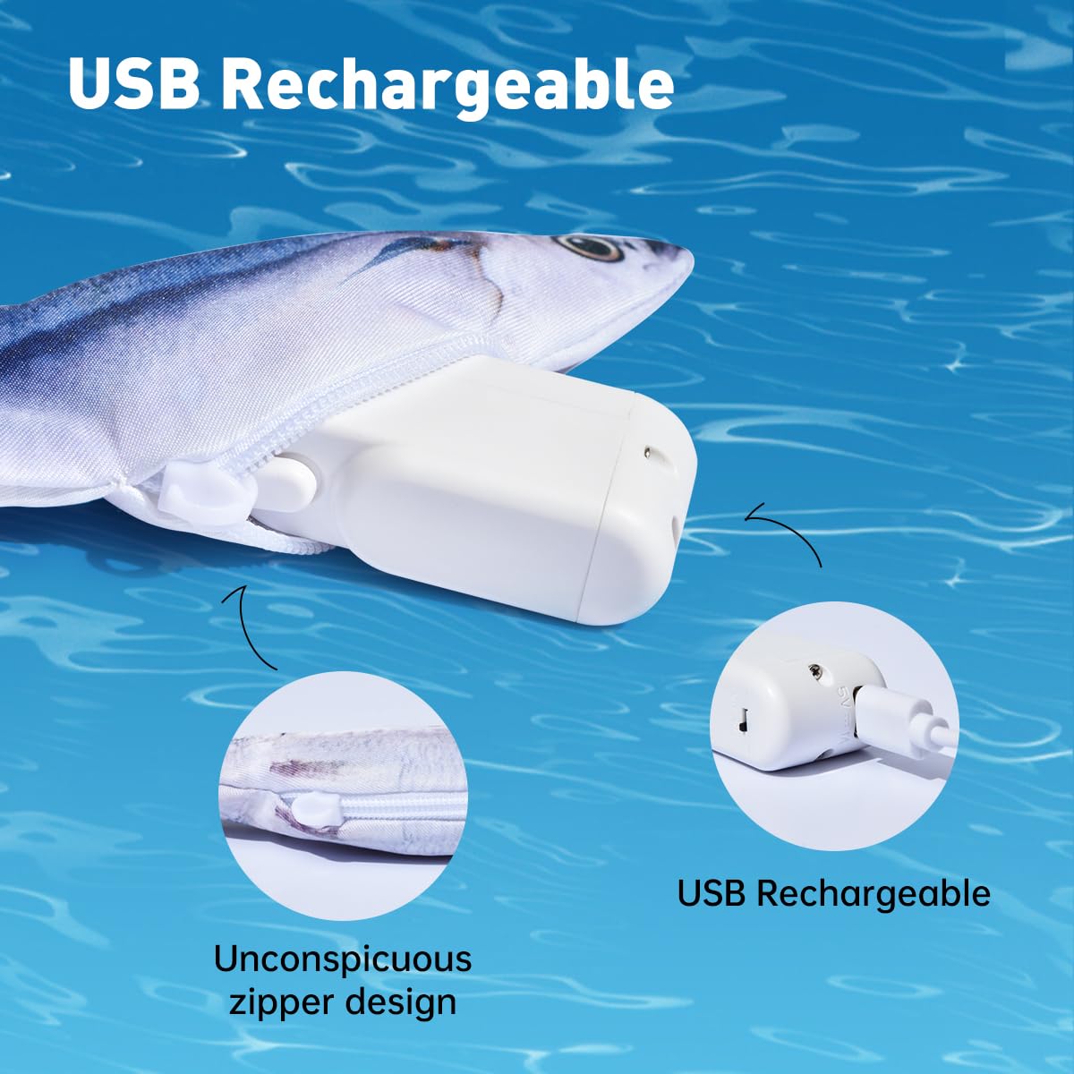 Last Day 49% OFF 🔥Interactive Flopping Fish Cat Toy – Perfect Gift for Cats🎁