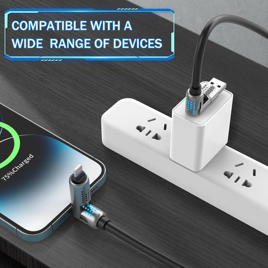 ⚡MAX 240W 4-in-1 Fast Charging Cable – One Cable for All Devices