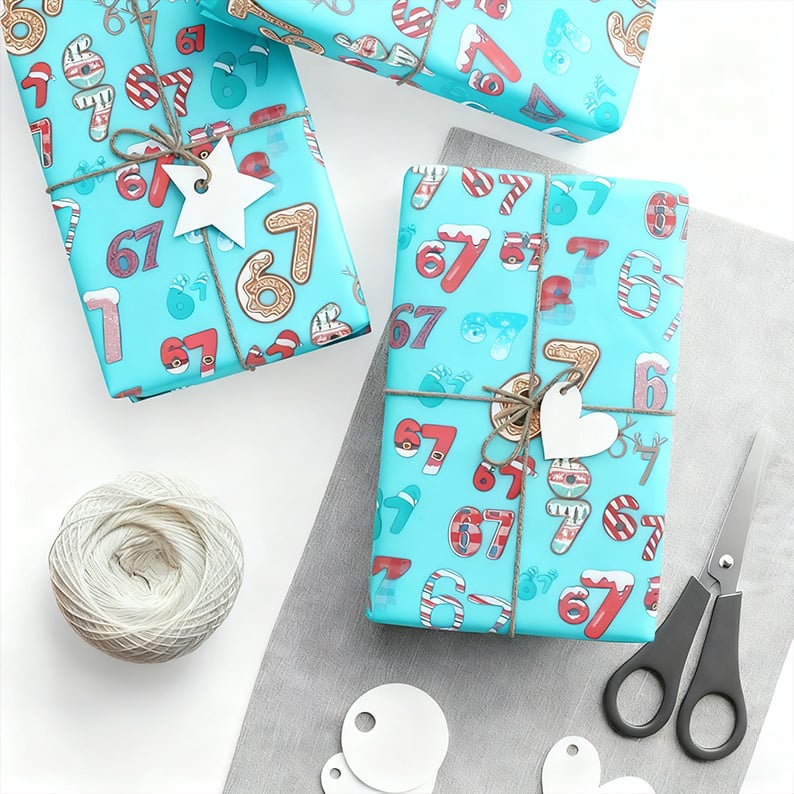 🔥LAST DAY 49% OFF🎁67 Meme Christmas Gift Wrap – Wrap Your Presents in Viral Holiday Fun 🎄Christmas Gift Wrap