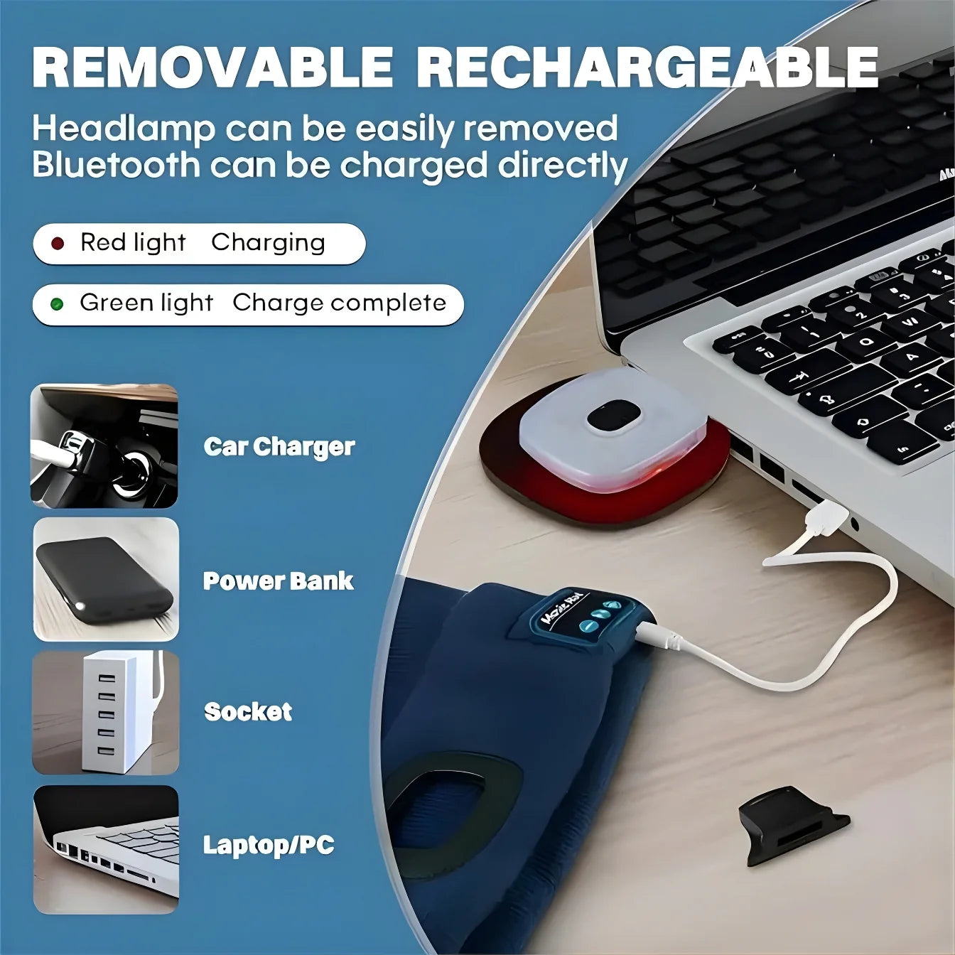 Last Day 49% OFF🔥Bluetooth Beanie with LED Headlight and Removable Speakers