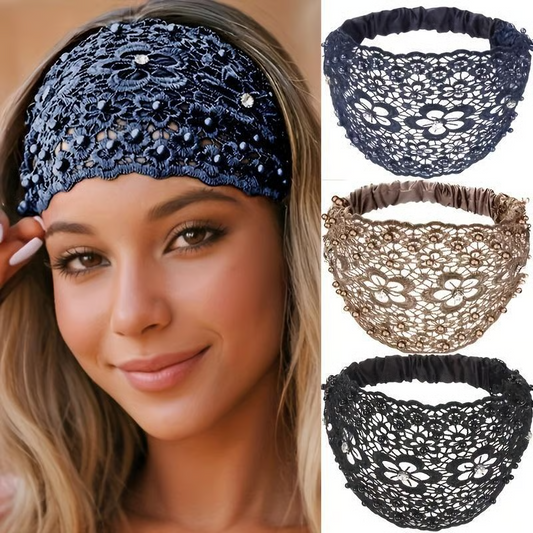 Bohemian Elastic Hollow Rhinestone Headband