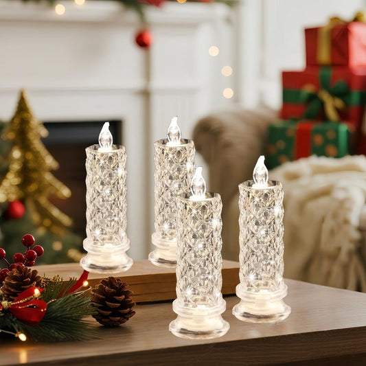 Last Day 49% OFF 🔥Christmas Decor LED Crystal Candle Lamp🎄🕯️