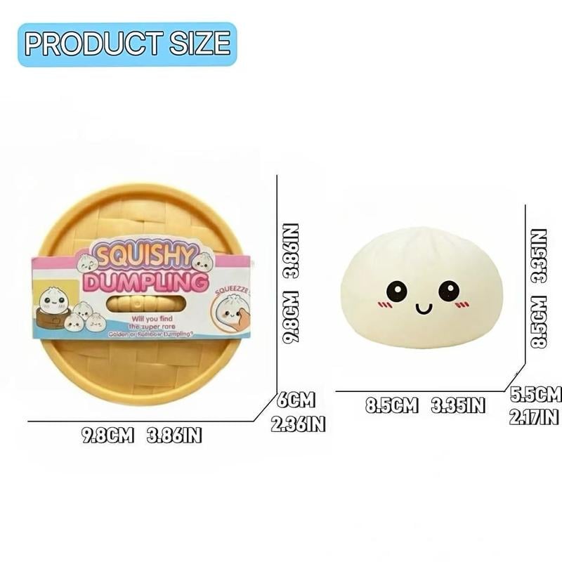 đExpressive Big Dumpling Squishy - Blind Box, Mysecret Bun Fidget Toy