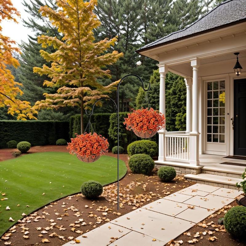 Artificial Outdoor Sunset Mums Flowers - UV resistant, Waterproof, Windproof