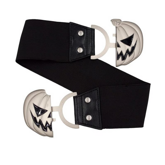 Halloween Special 49% OFF🔥Elastic Waist Belt Trick Or Treat Pumpkin Black👻