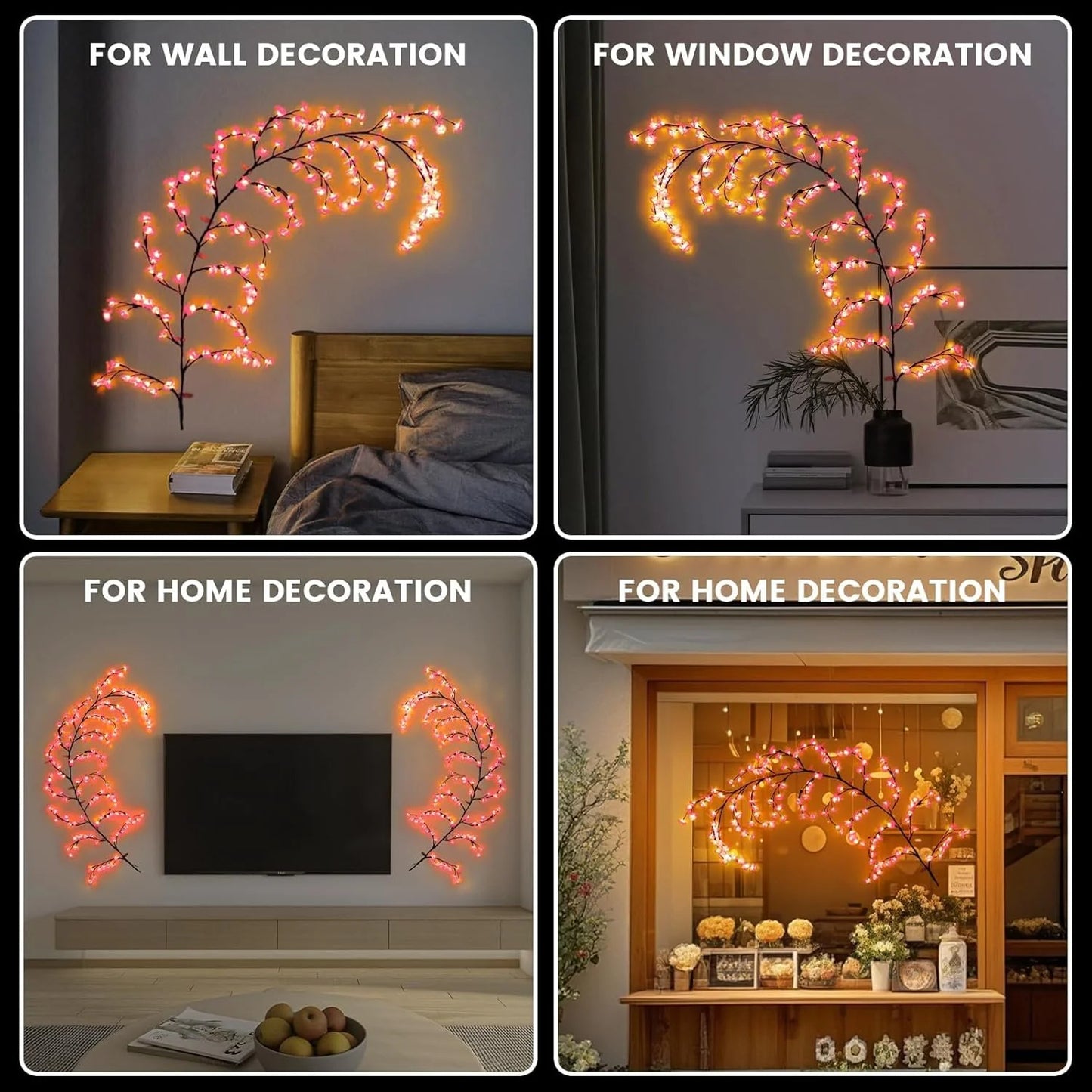 Last Day 49% OFF 🔥Cherry Blossom Tree Branch Lights for Wall(With Remote Control)
