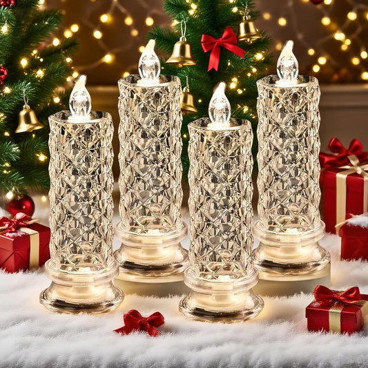 Last Day 49% OFF 🔥Christmas Decor LED Crystal Candle Lamp🎄🕯️