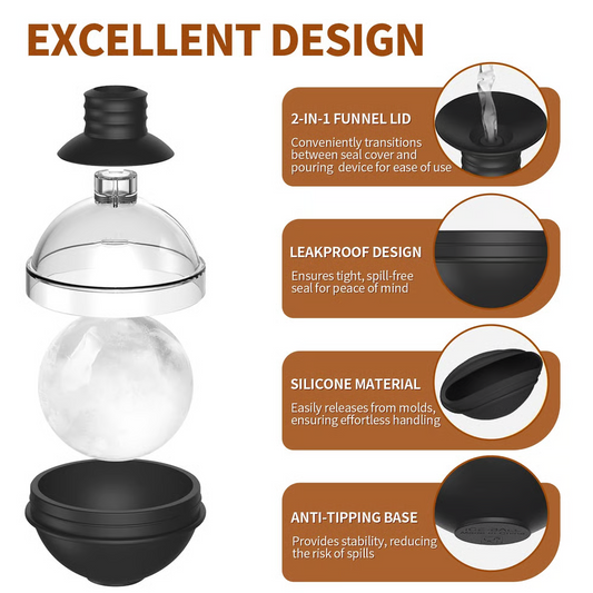 LAST DAY 49% OFF🔥Silicone Ice Ball Molds for Whiskey🥃❄️