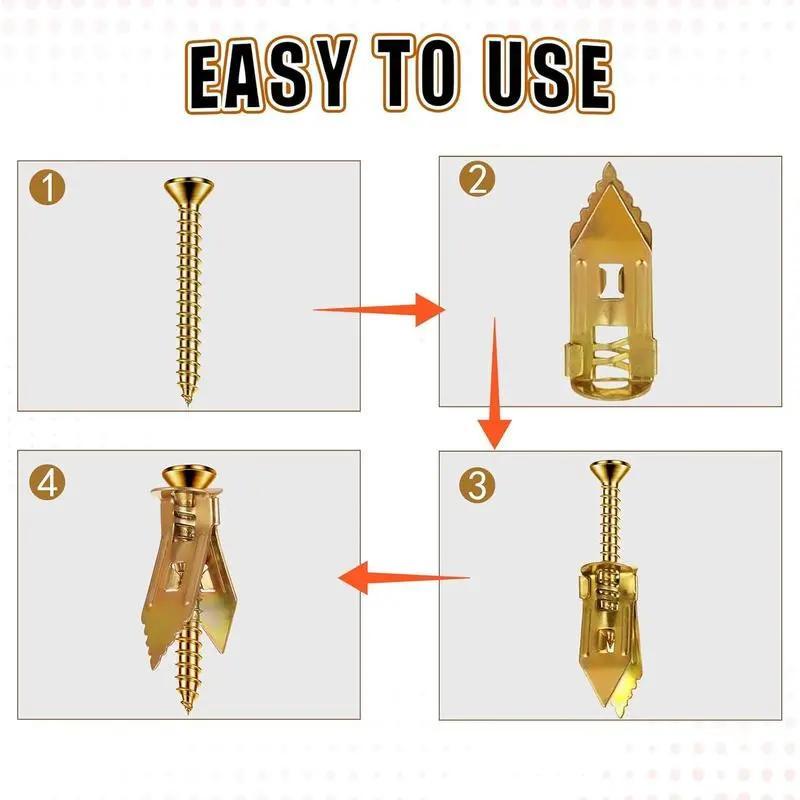 🔥Self Drilling Drywall Anchors with Screws Kit
