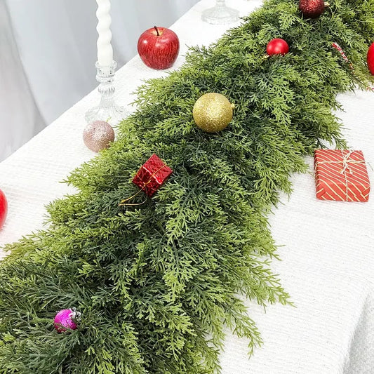 💖Last Day 49% OFF — Green Artificial Green Leaves Pine Tree Garland🌲