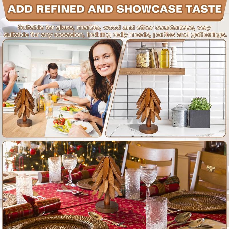 Last Day 49% OFF 🔥Wooden Leaf-Shaped Heat Insulation Placemat