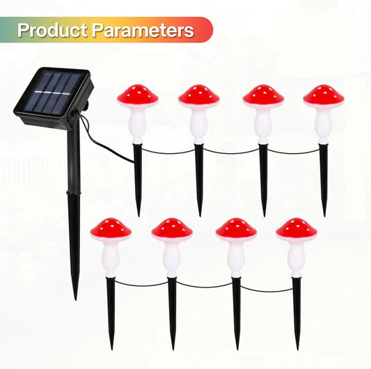 Solar Powered Mushroom Garden Decorative Lights