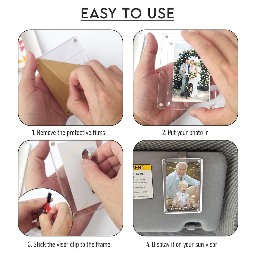 Magnetic Car Visor Photo Clip