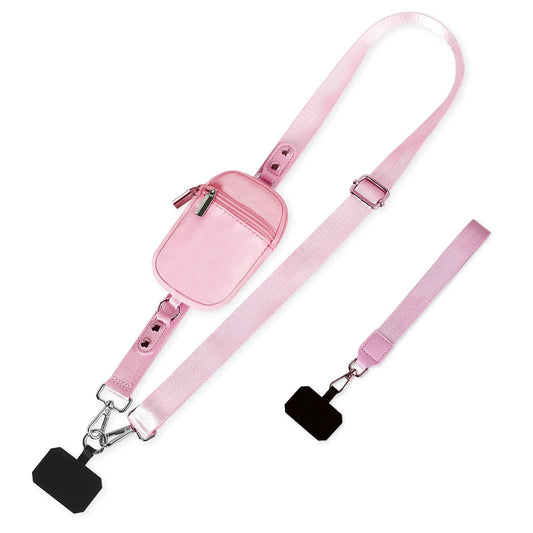 Adjustable Crossbody Phone Wallet Lanyard with Safety Breakaway Clasp