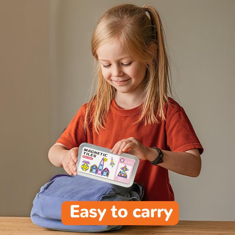 Last Day 49% OFF🔥Mini Magnetic Tile Toys with Iron Box