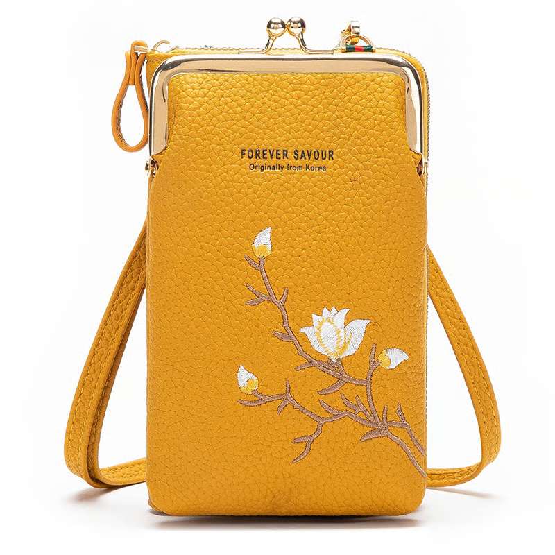 Women Sling Cross-Body Wallet with Mobile Cell Phone Holder