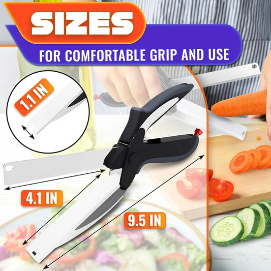 Last Day 49% OFF🔥Multifunctional Vegetable Scissors | 2-in-1 Cutting Board Scissors
