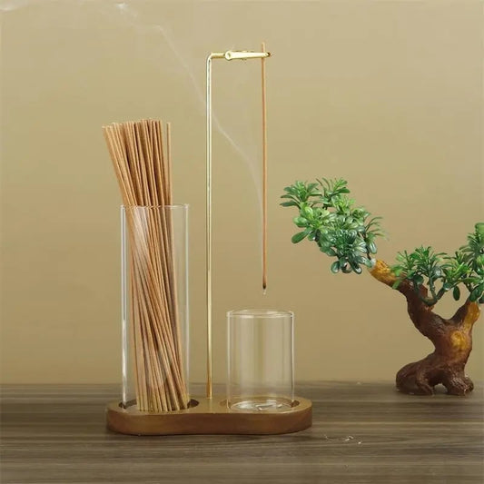 Last Day 49% OFF🔥2-in-1 Minimalist Incense & Candle Holder with Glass Ash Catcher