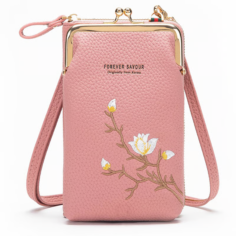 Women Sling Cross-Body Wallet with Mobile Cell Phone Holder