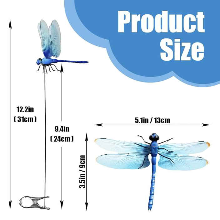 2026 Summer Hot Sale 49% OFF🔥Outdoor Fake Dragonflies Rod Clip