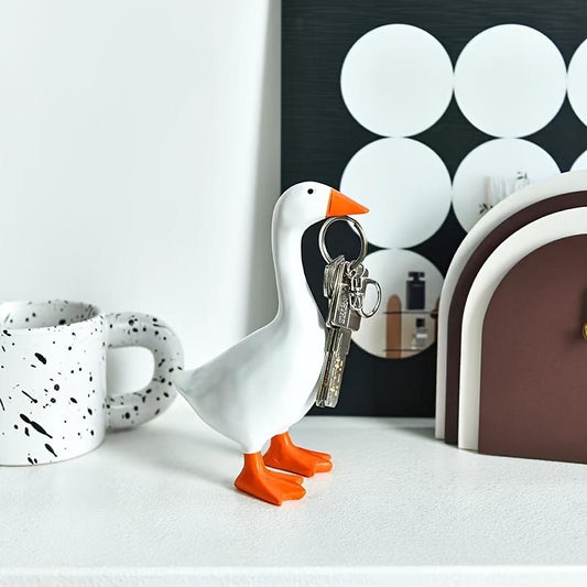 Elegant Resin Goose & Duck Desktop Sculpture for Home Decor