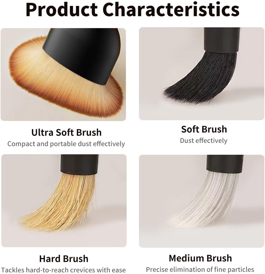 🚗Car Detailing Brush Set - 4-Piece Kit for Interior & Exterior Cleaning