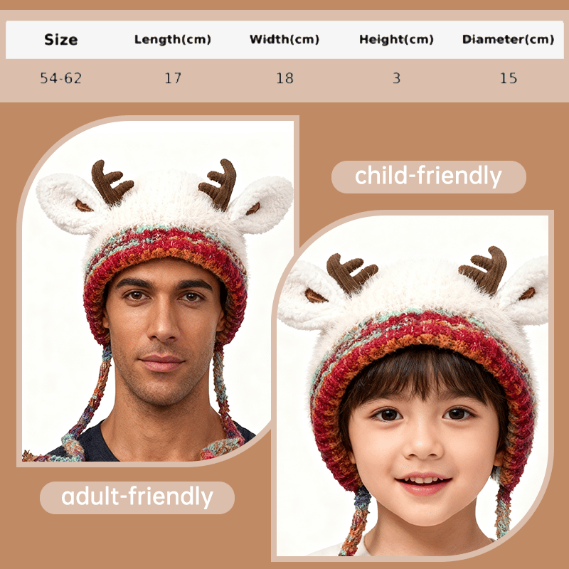 2025 Christmas On Sale🎄Original design Festive Christmas Antler Hat