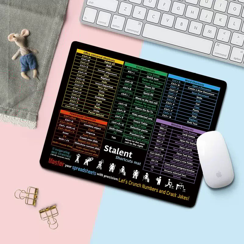 💖Last Day 49% OFF - Boost Your Productivity! Excel Cheat Sheet Desk Mat