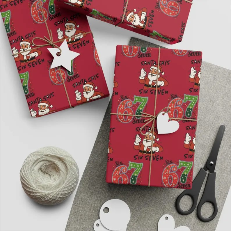 🔥LAST DAY 49% OFF🎁67 Meme Christmas Gift Wrap – Wrap Your Presents in Viral Holiday Fun 🎄Christmas Gift Wrap