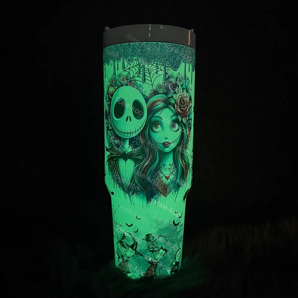 🔥Halloween Limited-Time Sale 49% OFF💀Sally x Jack Skellington 40oz Tumbler ✨