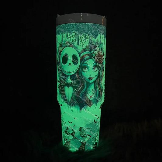 🔥Halloween Limited-Time Sale 49% OFF💀Sally x Jack Skellington 40oz Tumbler ✨