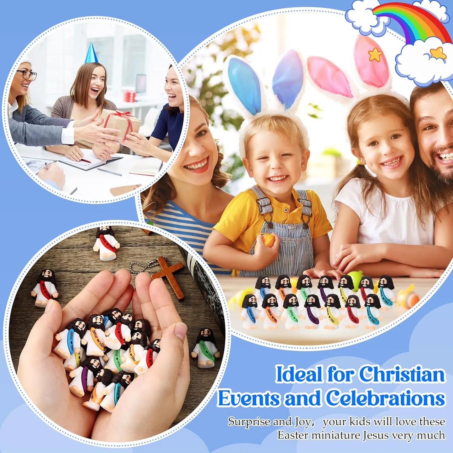 🔥Spread the Love of Jesus, Original Design Mini Jesus Figures✝️ - Jesus Loves You💖