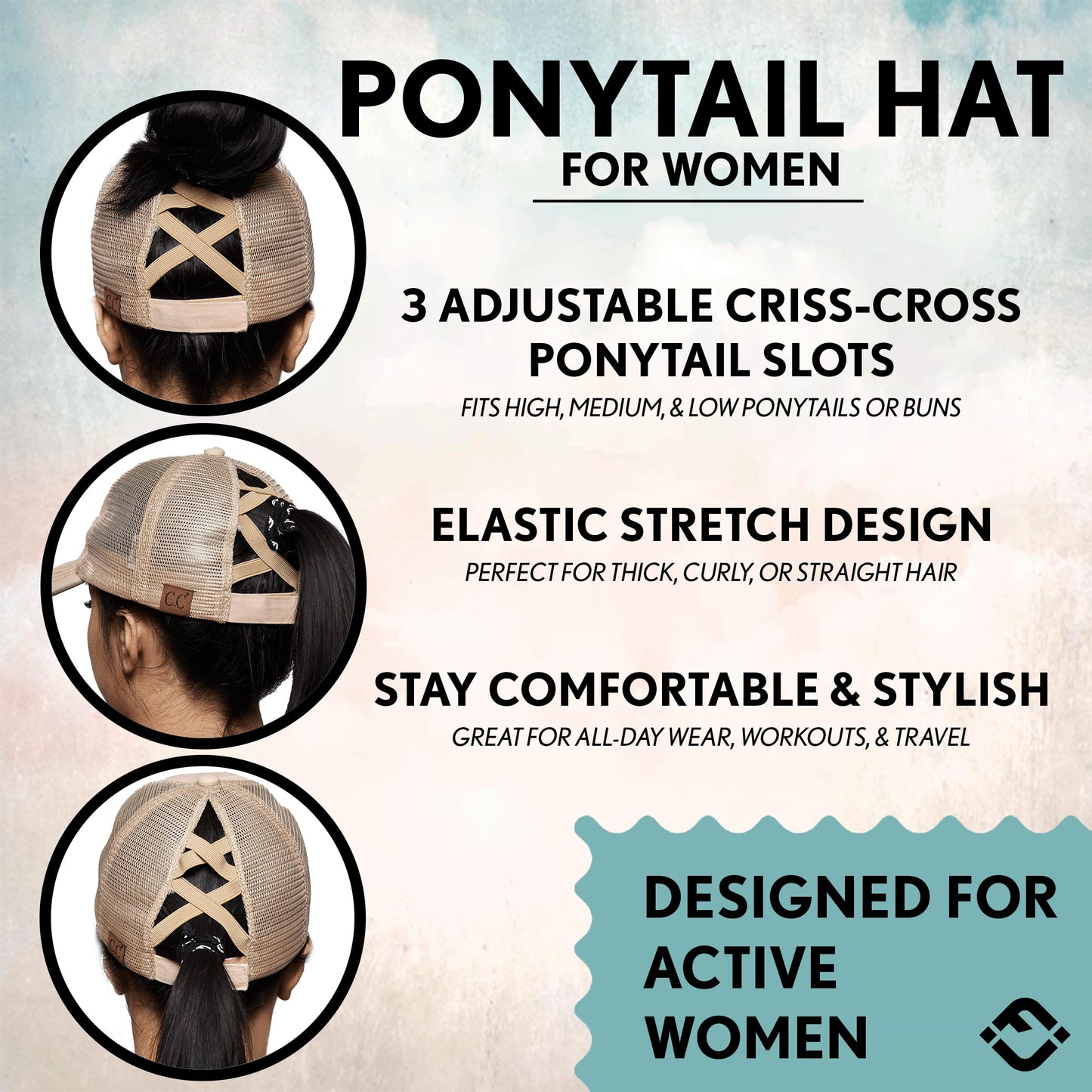 Adjustable Ponytail Women's Hat