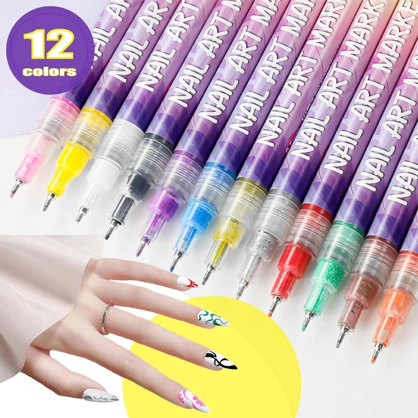 🔥Last Day 49% OFF 🎨DIY Nail Art Pens for Kids – Safe, Odorless & Mess-Free Fun! 💅(12 Colors)