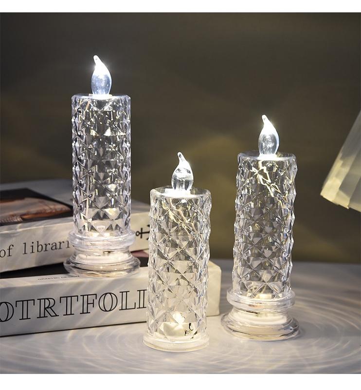Last Day 49% OFF 🔥Christmas Decor LED Crystal Candle Lamp🎄🕯️