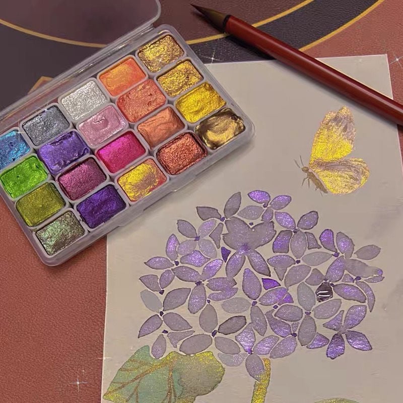 ๐2025 Pigment Sales Champion-Starry Night Pearl Watercolor Paint