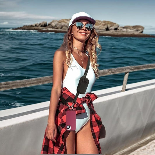 Adjustable Crossbody Phone Wallet Lanyard with Safety Breakaway Clasp