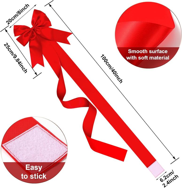 🎄Christmas Special 49% OFF—Red Christmas Cabinet Ribbons Bows🎀