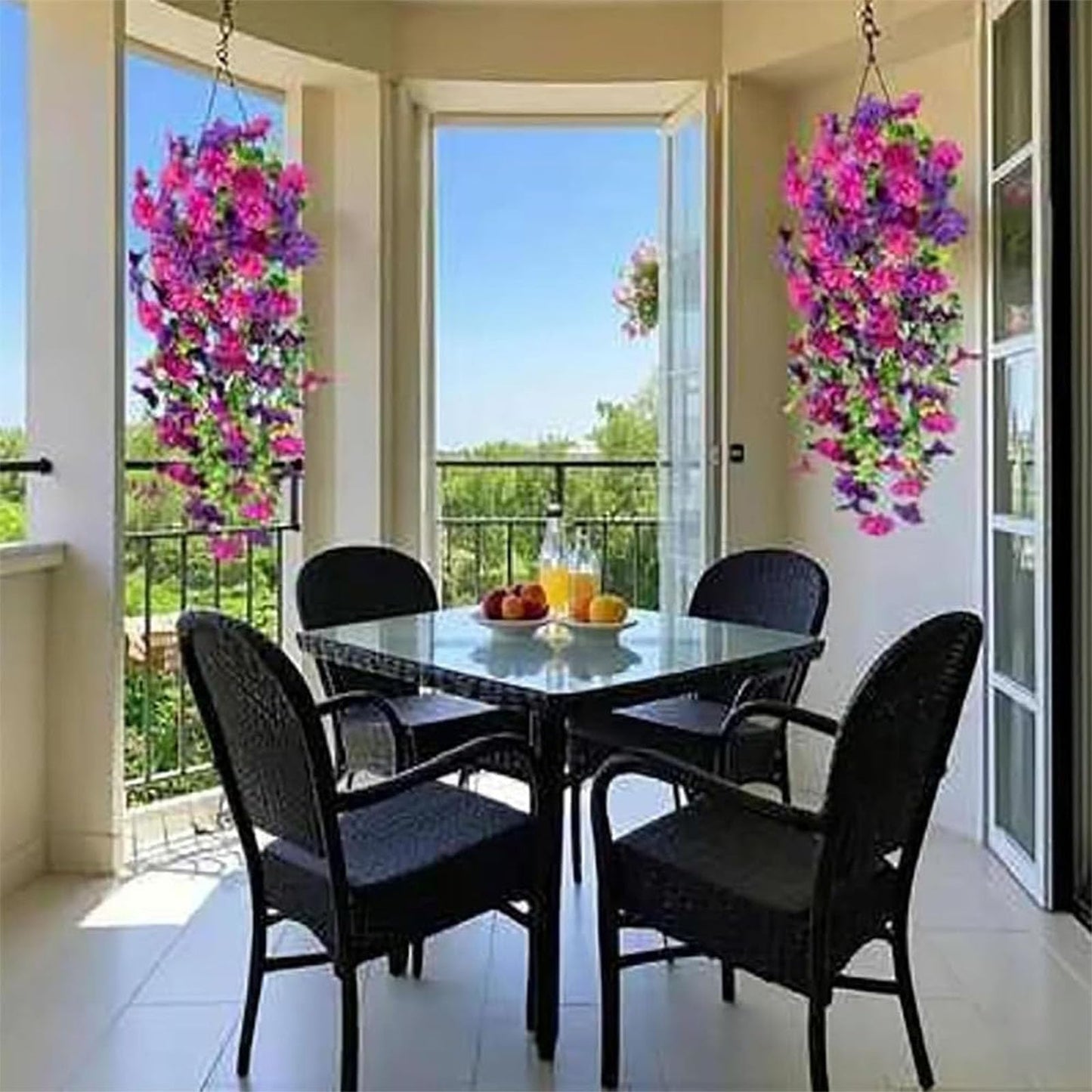 Outdoor Faux Trumpet Flowers for Autumn Decor