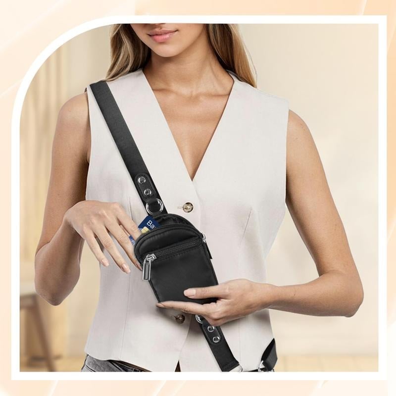 Adjustable Crossbody Phone Wallet Lanyard with Safety Breakaway Clasp