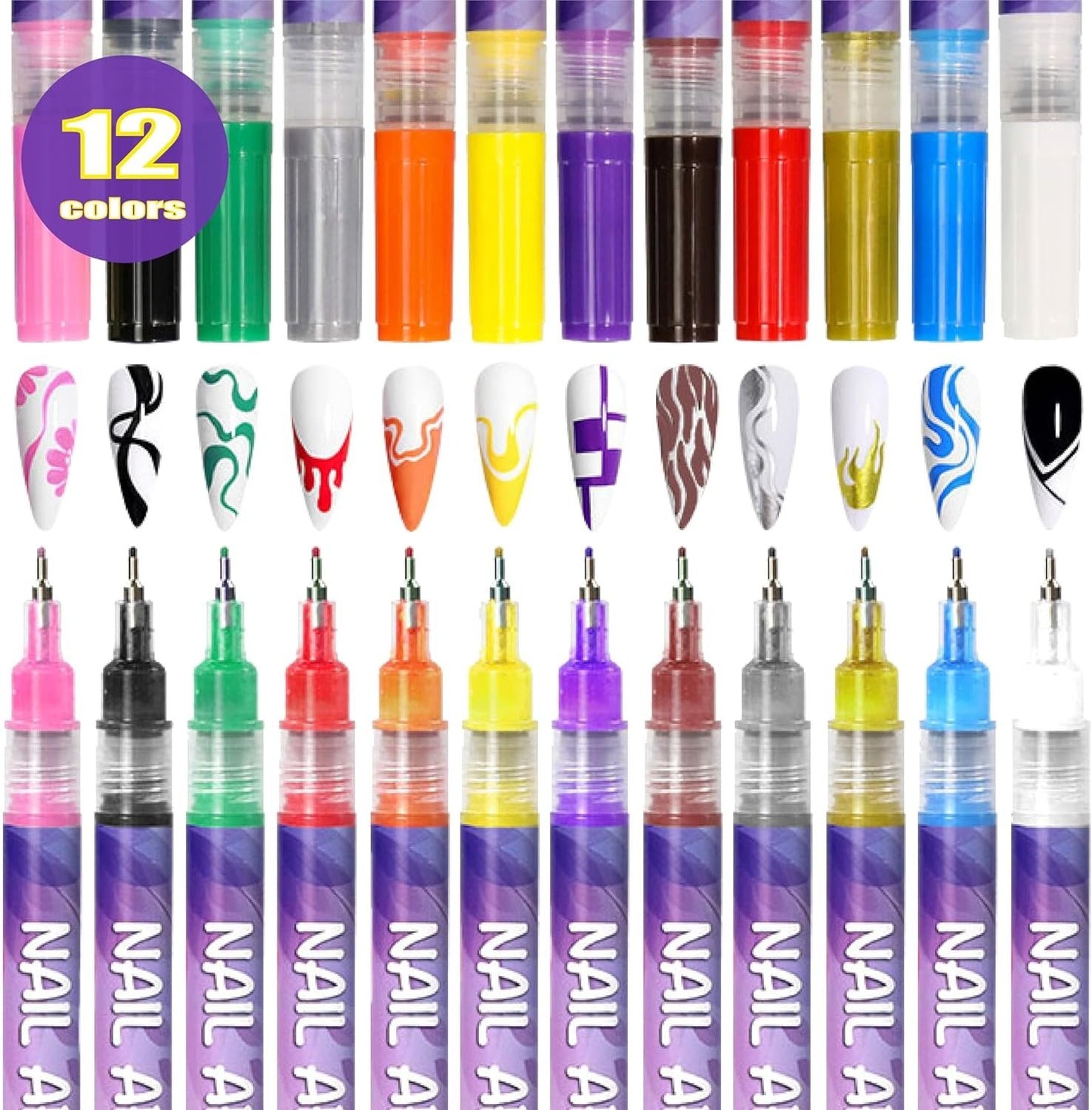 🔥Last Day 49% OFF 🎨DIY Nail Art Pens for Kids – Safe, Odorless & Mess-Free Fun! 💅(12 Colors)